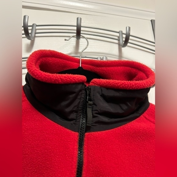 Vintage Eddie Bauer EBTEK Fleece full Zip Up Jacket Red Men’s Small - Picture 3 of 16